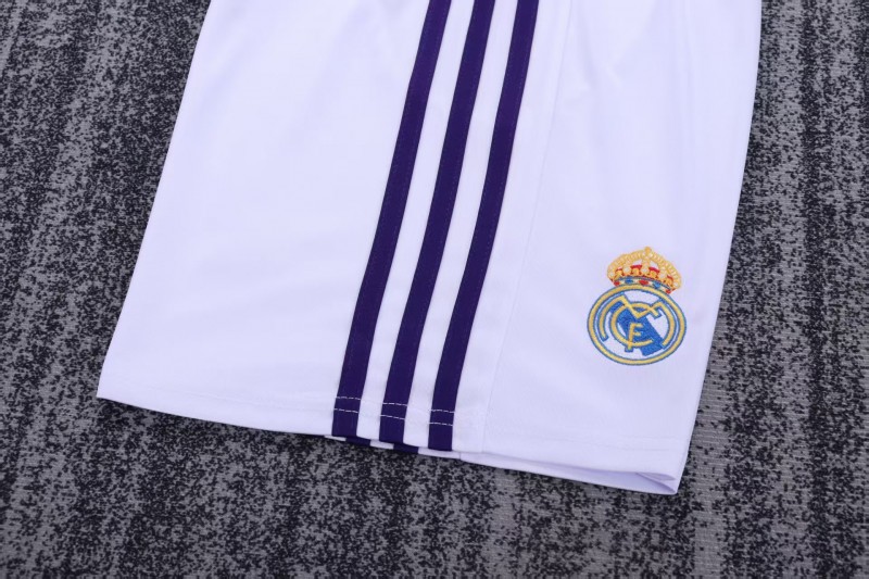 Retro 2007/08 Kids Real Madrid White & Purple Home Jersey
