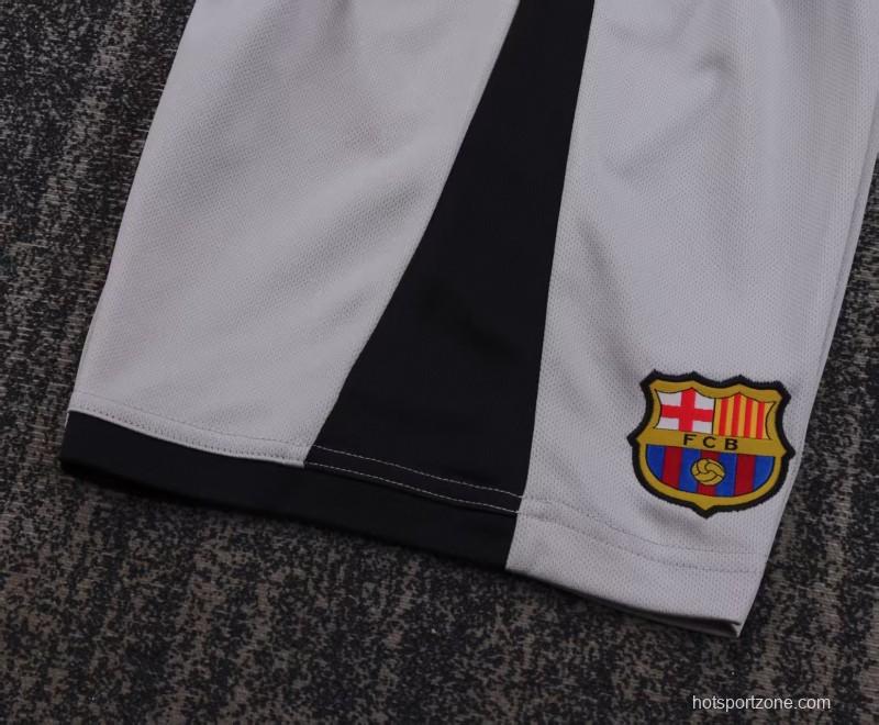 Retro Kids 03/04 FC Barcelona Away Grey Jersey