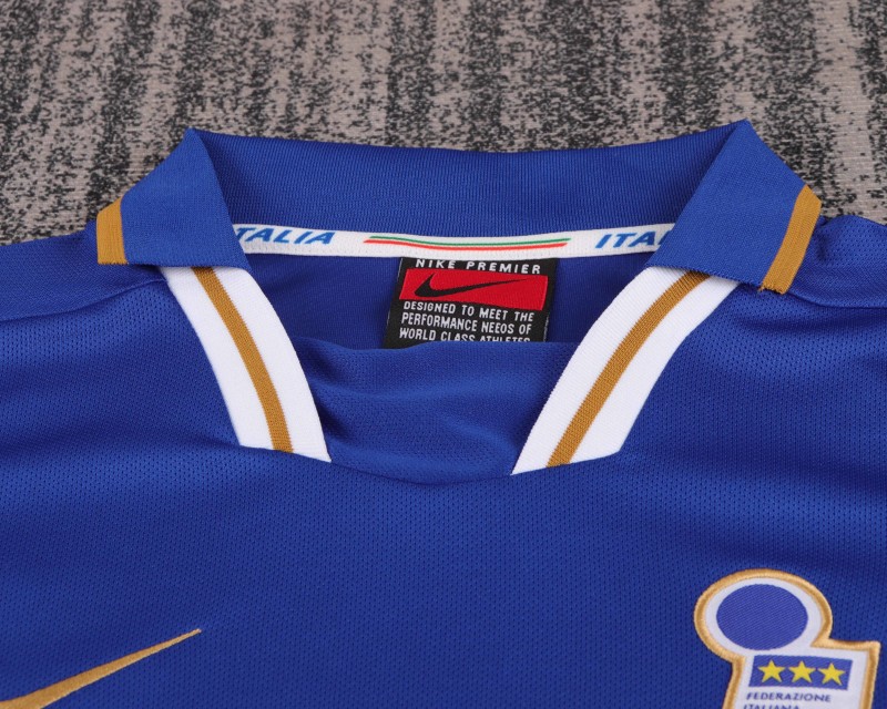 Retro Kids 1996 Italy Home Blue Jersey