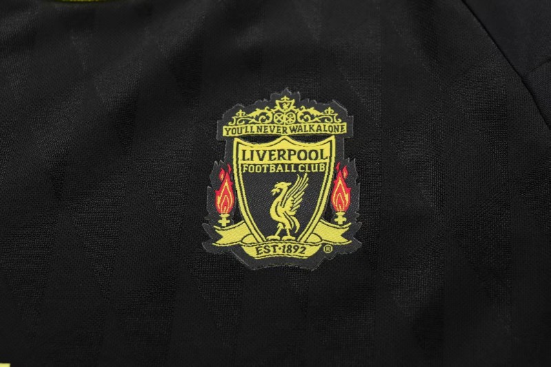 Retro 2010/11 Kids Liverpool Black & Yellow Away Jersey