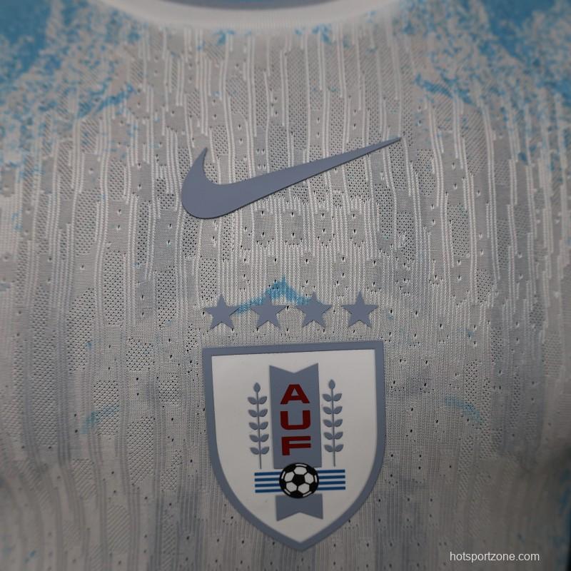 Player Version 2026 Uruguay Away Special Edition White  Jersey
