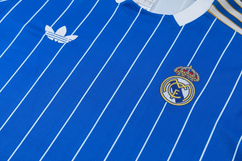26/27 Real Madrid Blue Short Sleeve Tracksuit + Long Pants