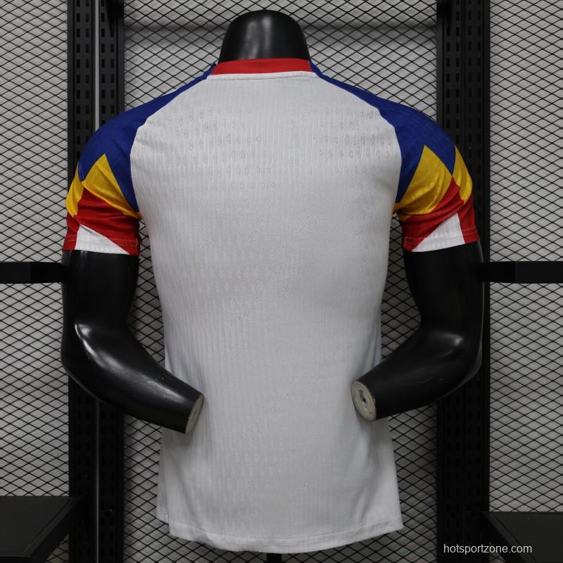 Player Version 2026 Romania Special Edition White with Blue Yellow Red Jersey