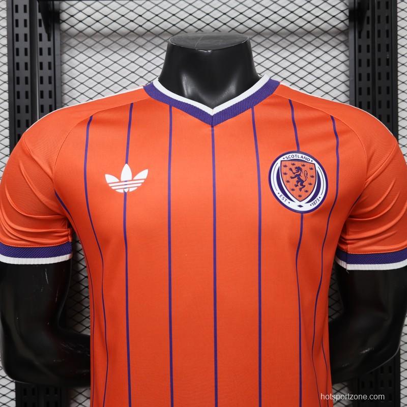 Player Version 26/27 Scotland Away Orange with Purple Pinstripe Jersey