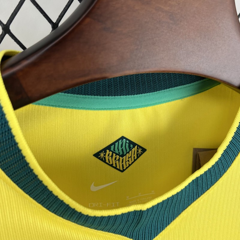 2026 Mens Brazil World Cup Home Long Sleeve Jersey