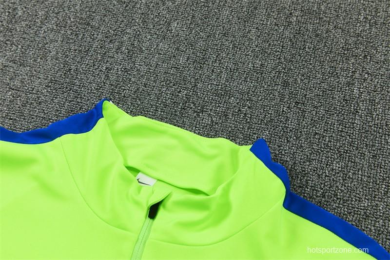 26/27 Atlético Madrid Third Fluorescent Green Half Zipper Jacket Tracksuit + Long Pants