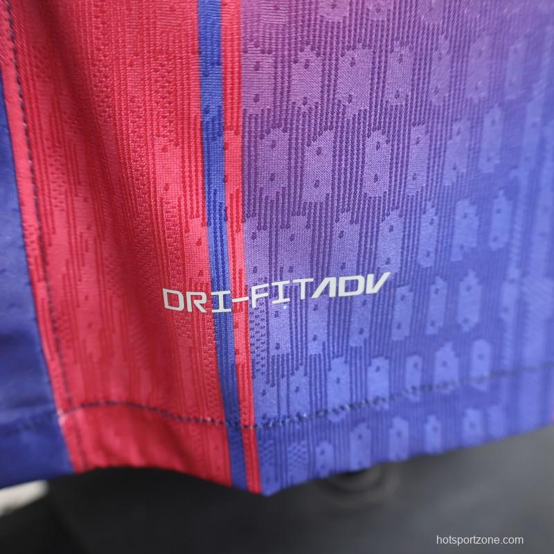 Player Version 25/26 FC Barcelona Royal Blue & Garnet Red  Special Edition Jersey