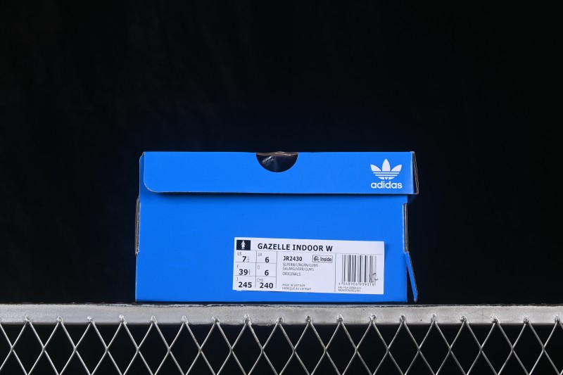 Adidas Originals Gazelle Indoor Retro Skateboarding Low-Top Shoes with Anti-Slip and Wear-Resistant Design - JR2430