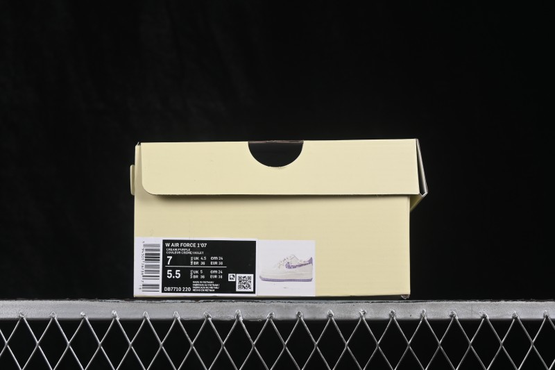 Nike Air Force 1 '07 Low Hand-Painted Taro Leopard Casual Skateboarding Shoes - FJ7740-111