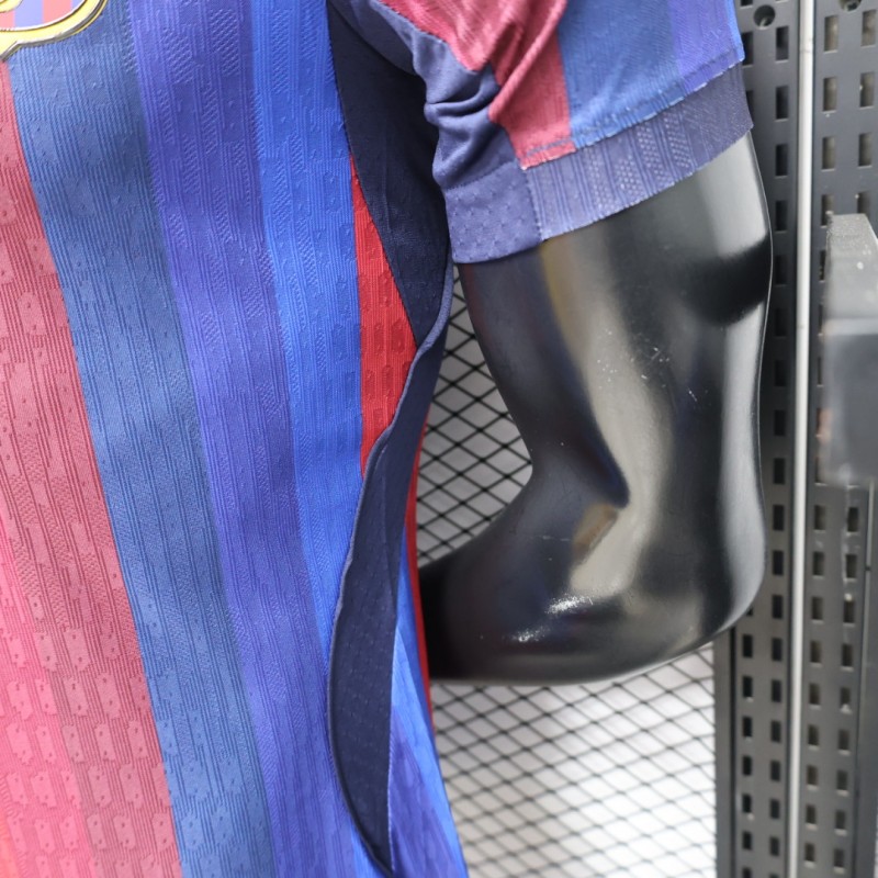 Player Version 26/27 FC Barcelona Deep Blue & Red Stripe  Home Jersey