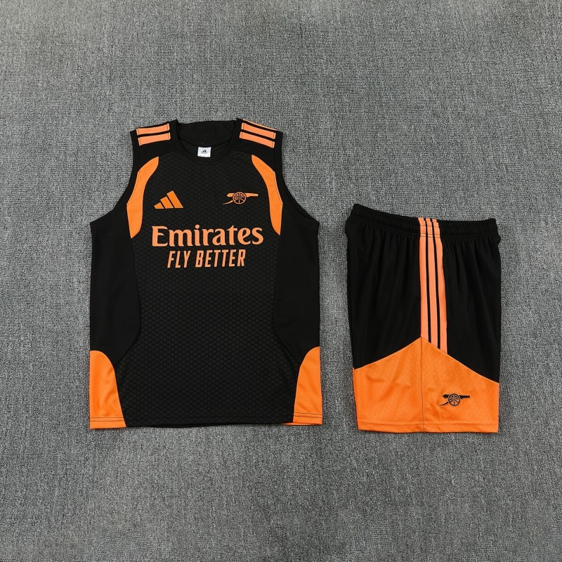 26/27 Arsenal Black Sleeveless Training Vest +Shorts Set