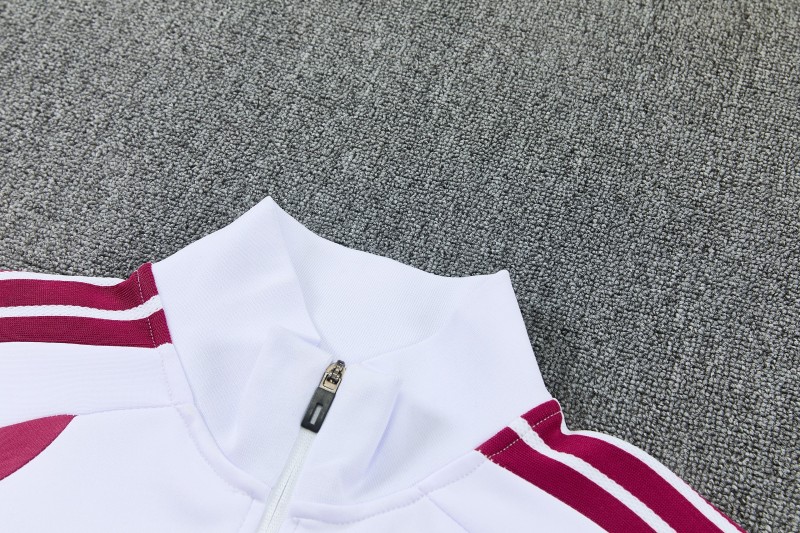 26/27 Real Madrid White & Dark Green Full Zipper Jacket Tracksuit + Long Pants
