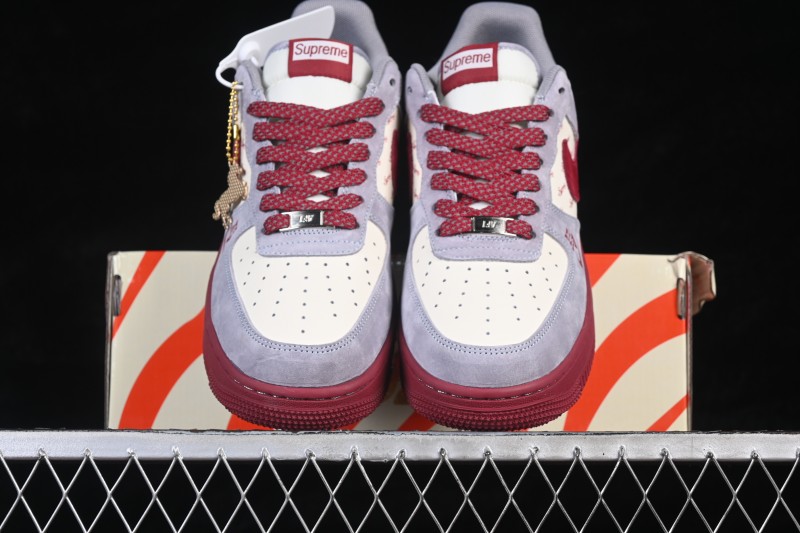 Nike Air Force 1 '07 Low Year of the Horse Limited Edition Grey Red Two-Tone Casual Sneakers - JP2026-136