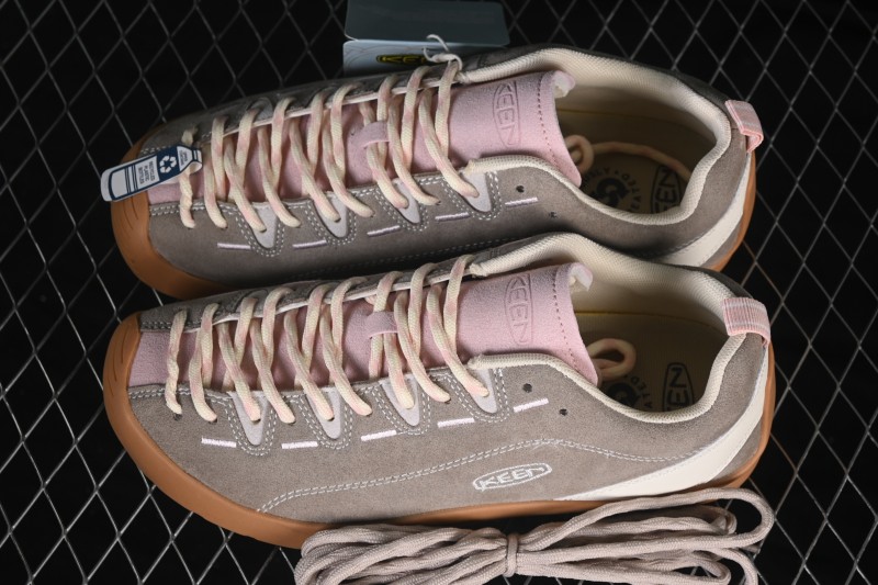 Keen Jasper Retro Street Style Outdoor Shoes with Tiger Camo Rose Pink Design - F.C3