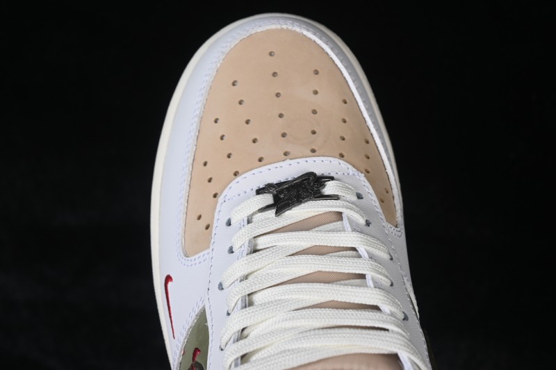 Nike Air Force 1 '07 Low Year of the Horse Limited Edition Khaki Green Casual Skate Shoes - DF0188-135