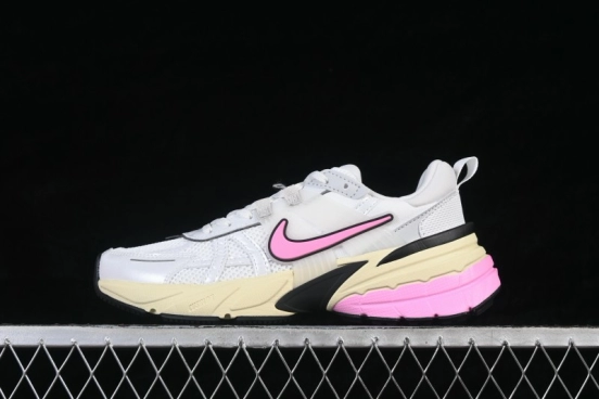 Nike V2K Run Retro Low-Top Running Shoes with Cushlon Foam Cushioning - FD0736-114