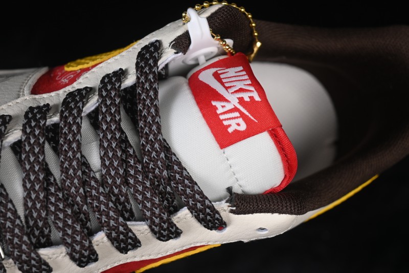Nike Air Force 1 '07 Low Casual Sneakers with Red White Yellow Color Blocking - JP2026-155