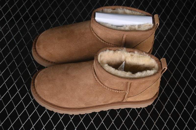 UGG Classic Ultra Mini Sheepskin Wool Ankle Boots with Water-Resistant Coating - 1116109