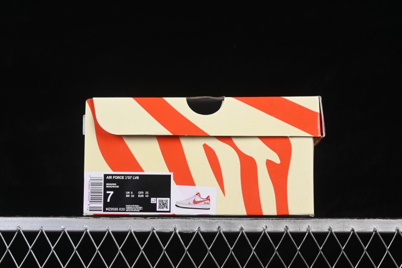 Nike Air Force 1 '07 Low Year of the Horse Limited Edition Red Swoosh Casual Sneakers - MZ9588-820