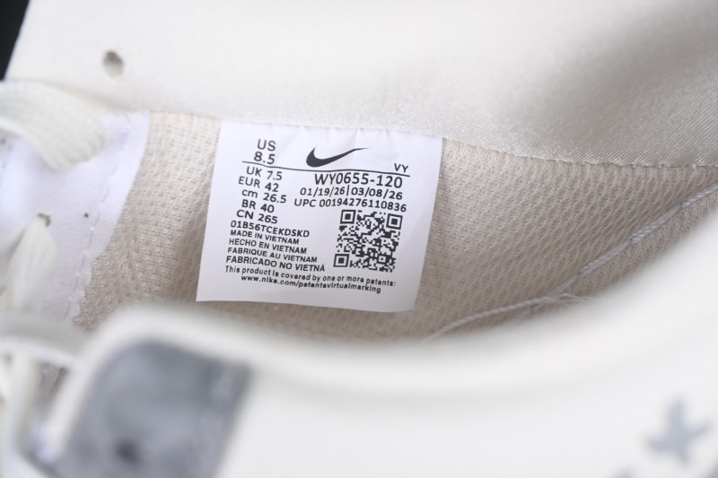 Nike Air Force 1 '07 Low Collaboration Skateboarding Shoes with Full-Length Air Sole - WY0655-120
