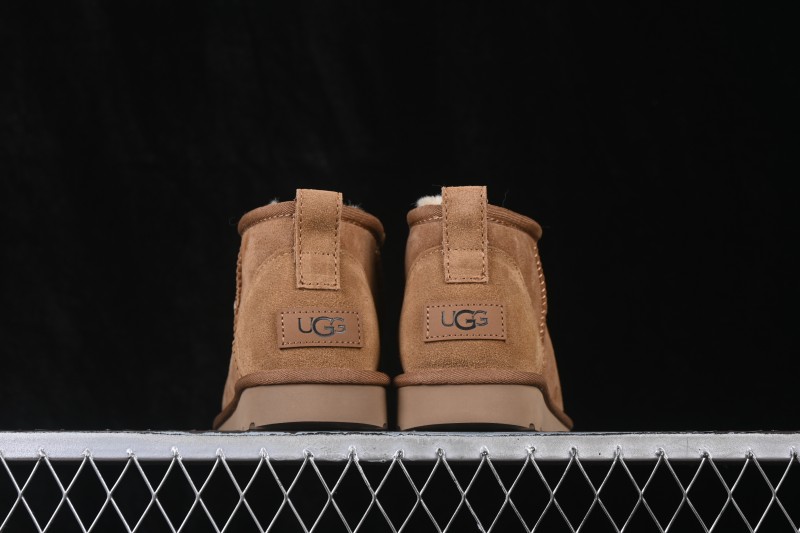UGG Classic Ultra Mini Sheepskin Wool Ankle Boots with Water-Resistant Coating - 1116109