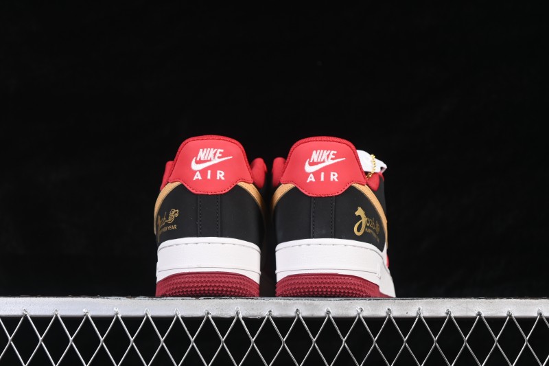 Nike Air Force 1 '07 Low Chinese New Year Edition Red Black Gold Colorway Casual Skateboarding Shoes - JP2026-139