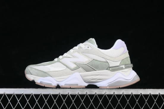 New Balance 9060 Retro Running Shoes with ABZORB Cushioning and Suede Overlays - U9060AUC