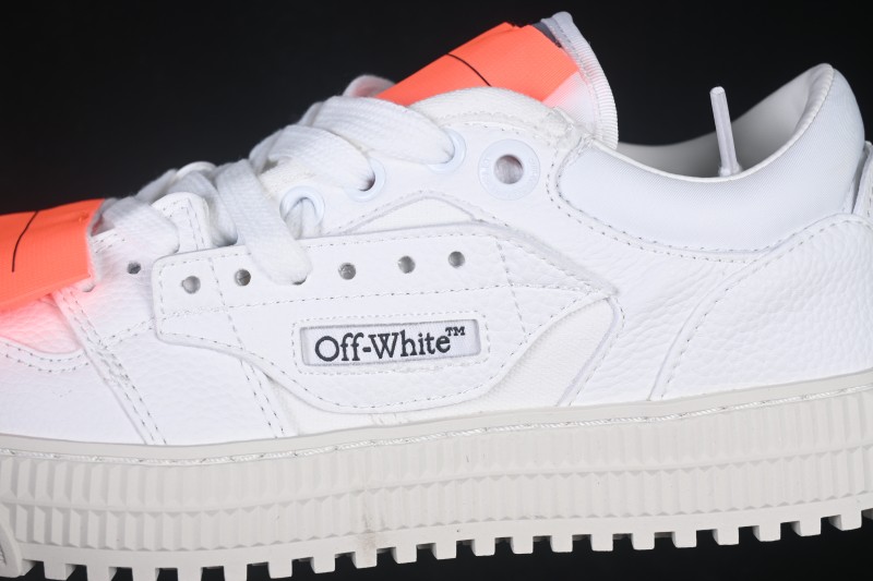Off-White 3.0 Court Leather Low-Top Lace-Up Skateboarding Shoes White - AJD4