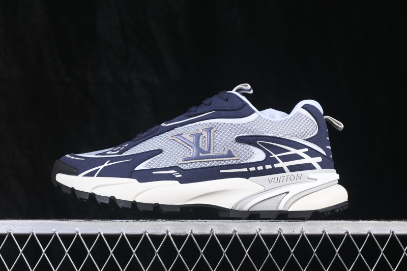 Louis Vuitton Tatic Runner Blue Running Shoes with Tech Fabric and Cushioned Sole - W.F6