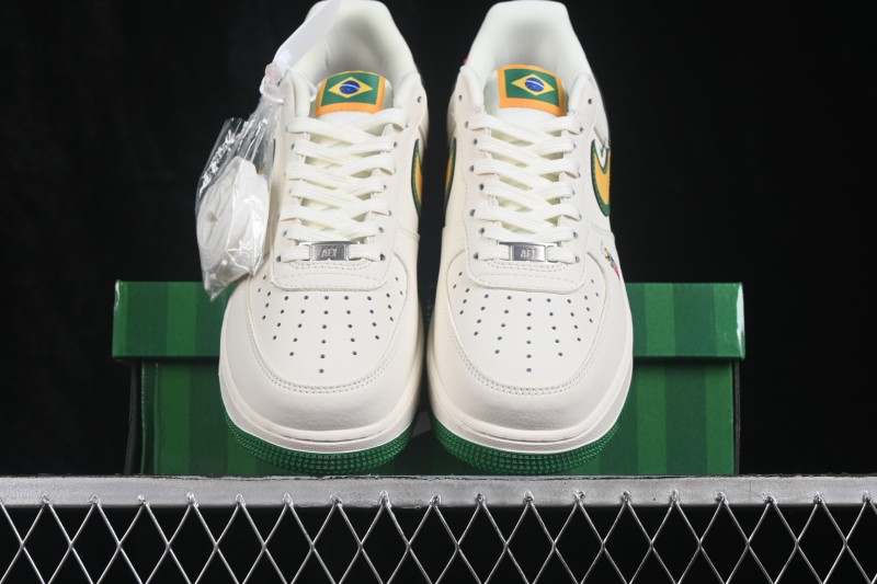 Nike Air Force 1 '07 Low World Cup Theme Casual Sneakers with Full-Length Air Cushion - DD1982-369