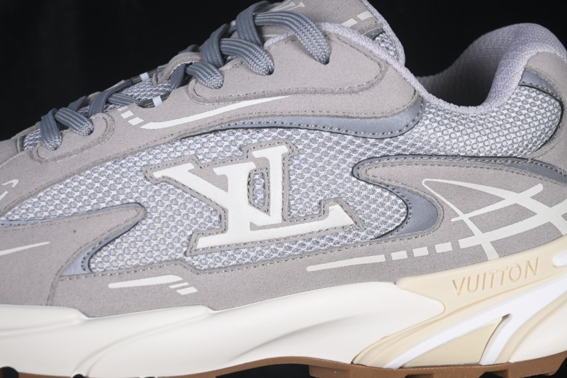 LV Tatic Runner Louis Vuitton Sneakers with Mesh and Tech Fabric - Gray
