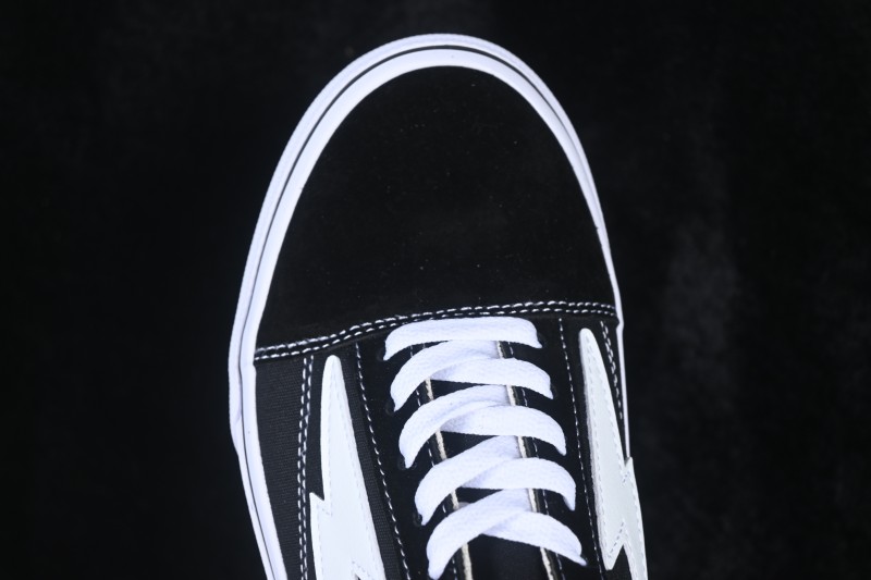 Revenge x Storm Old Skool Lightning Low-Top Casual Skate Shoes Black White - M.C3