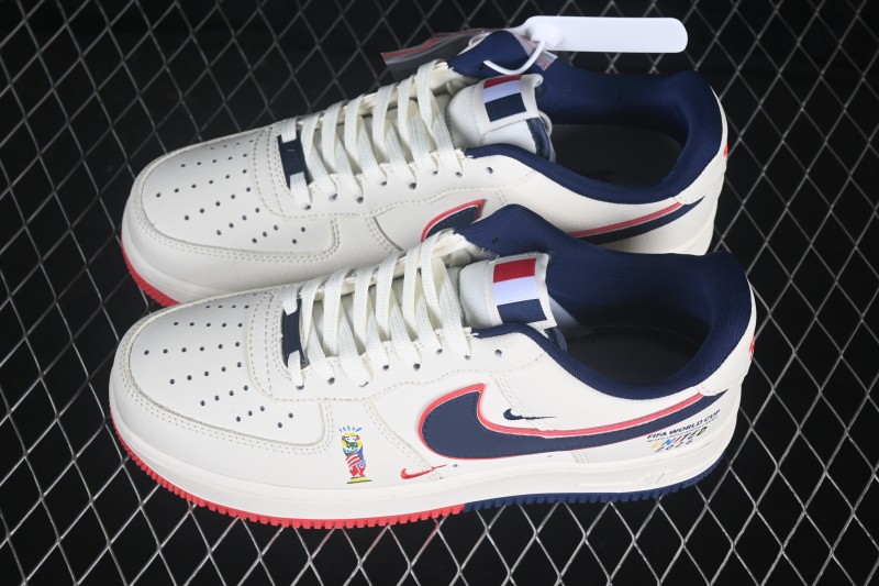 Nike Air Force 1 '07 Low World Cup Theme Air Force One Low-Top Casual Skate Shoes - DD1982-372