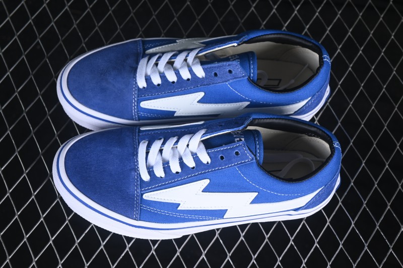 Revenge x Storm Old Skool Lightning Collaboration Low-Top Skate Shoes Blue White