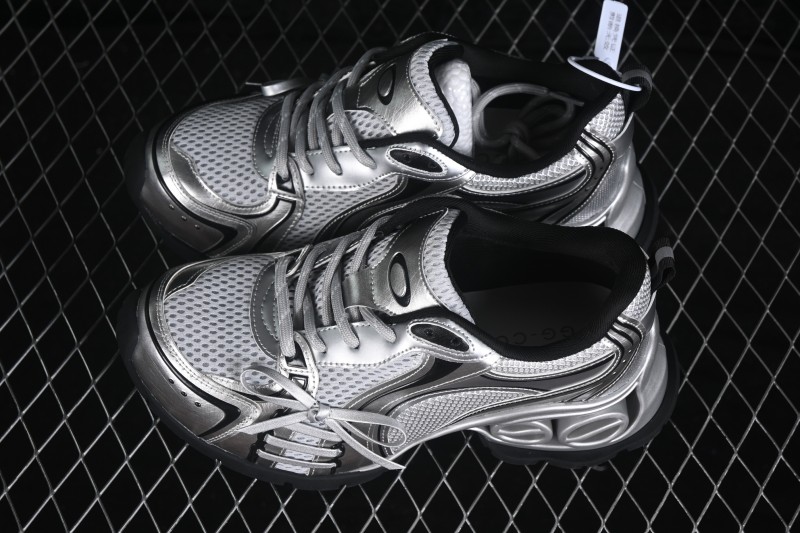 GG-CC Star Collection Casual Running Shoes for Men and Women with Breathable Knit Upper - G26U4372F Silver