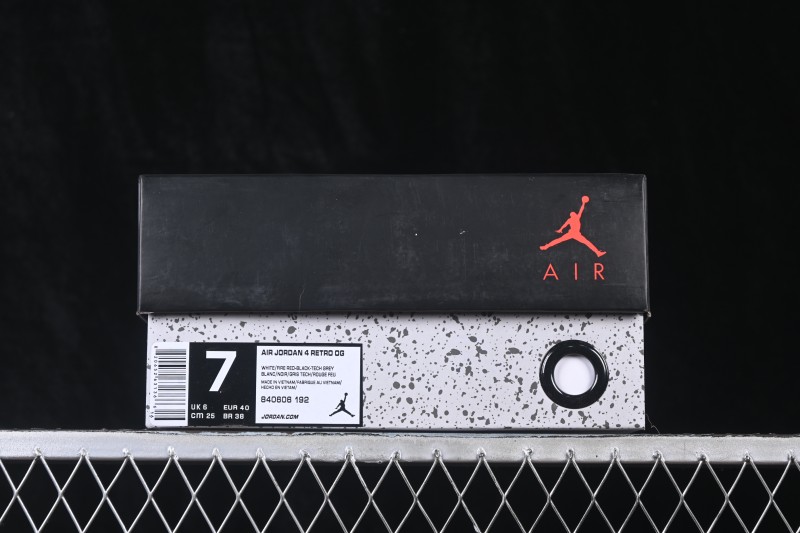 Nike Air Jordan 4 Retro White Cement Basketball Shoes - 840606-192