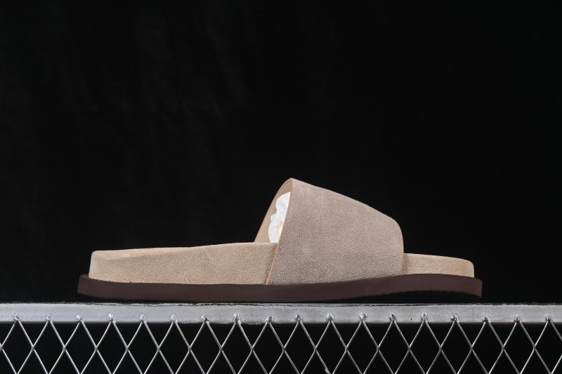 Brunello Cucinelli Suede Flat Slip-On Open-Toe Thong Sandals - MZUSOLY236CDK54 GREY