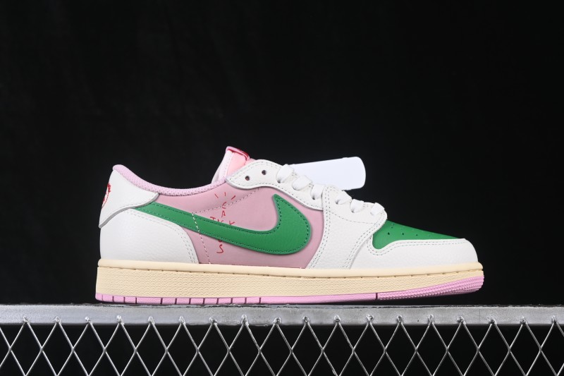 Nike Travis Scott x Air Jordan 1 Low OG AJ1 Collaboration Reverse Swoosh Sneakers - IQ7605-065