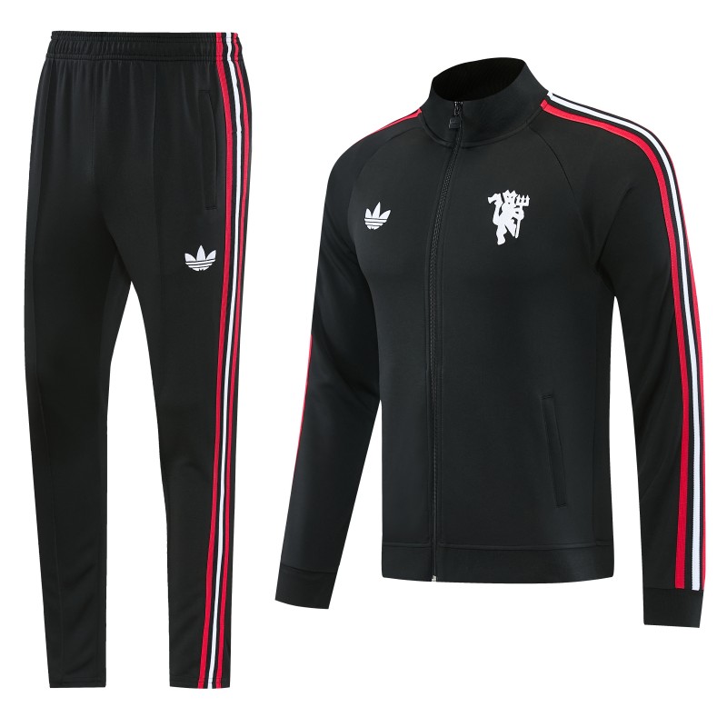 26/27 Manchester United FC 05 Black Full Zipper Jacket + Long Pants