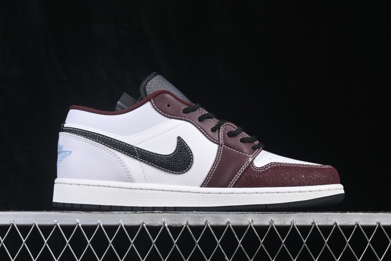Nike Air Jordan 1 Low Retro Cultural Basketball Shoes Maroon White Grey - IZ5846-101