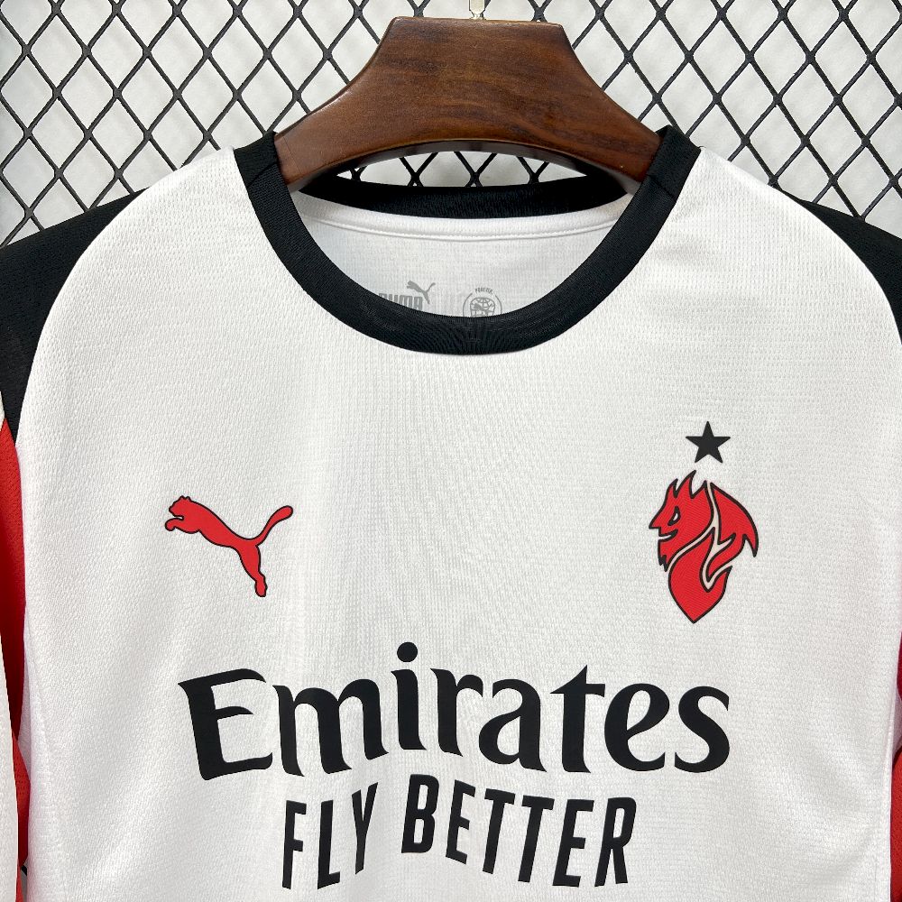 2025/26 Mens AC Milan Away Long Sleeve Jersey