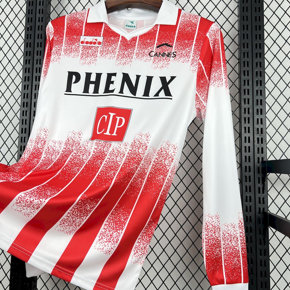 1991/92 Retro AS Cannes Home Long Sleeves Jersey