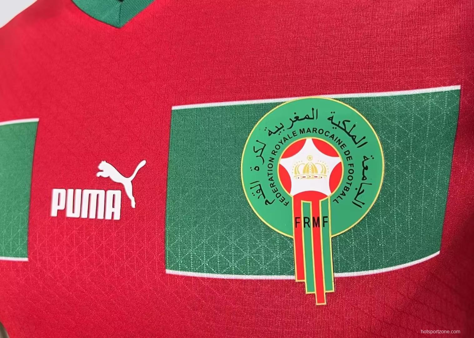 Player Version 2022 Morocco Home Jersey