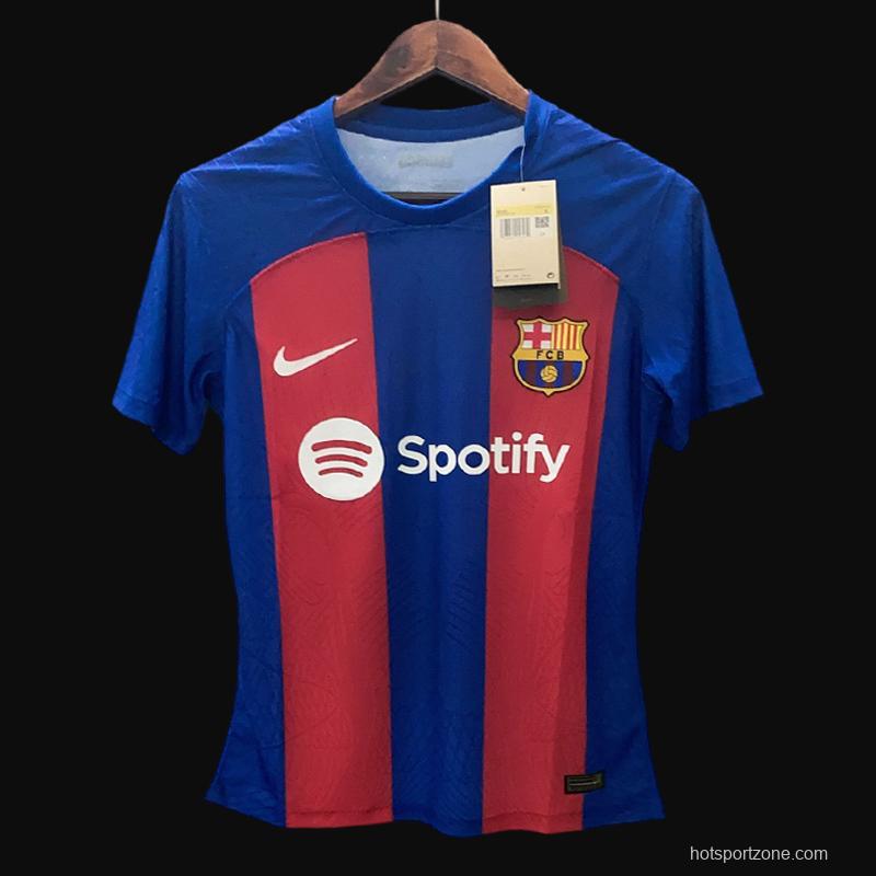 Player Version 23-24 Barcelona Home Jersey