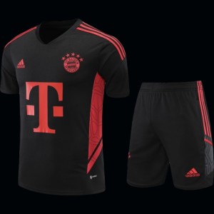 23-24 Bayern Munich Black Red Short Sleeve+Shorts