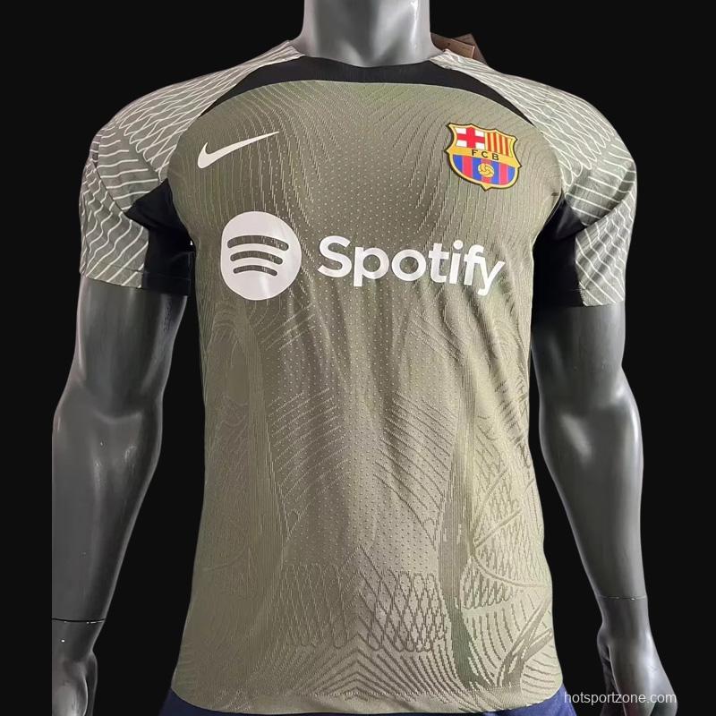 Player Version 23/24 Barcelona Green Pre-Match Training Jersey