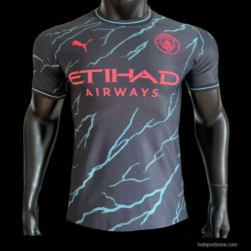 Player Version 23/24 Manchester City Third Black Jersey