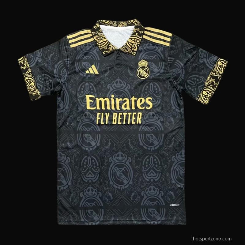 23/24 Real Madrid Black Special POLO Jersey