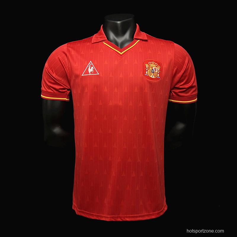 Retro 1988-91 Spain Home  Jersey