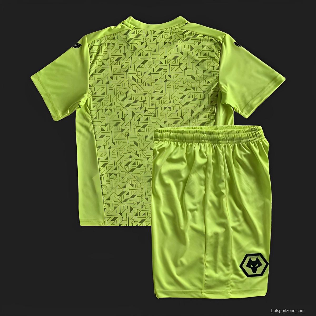 23/24 Kids Wolverhamton Wanders Green Goalkeeper Jersey